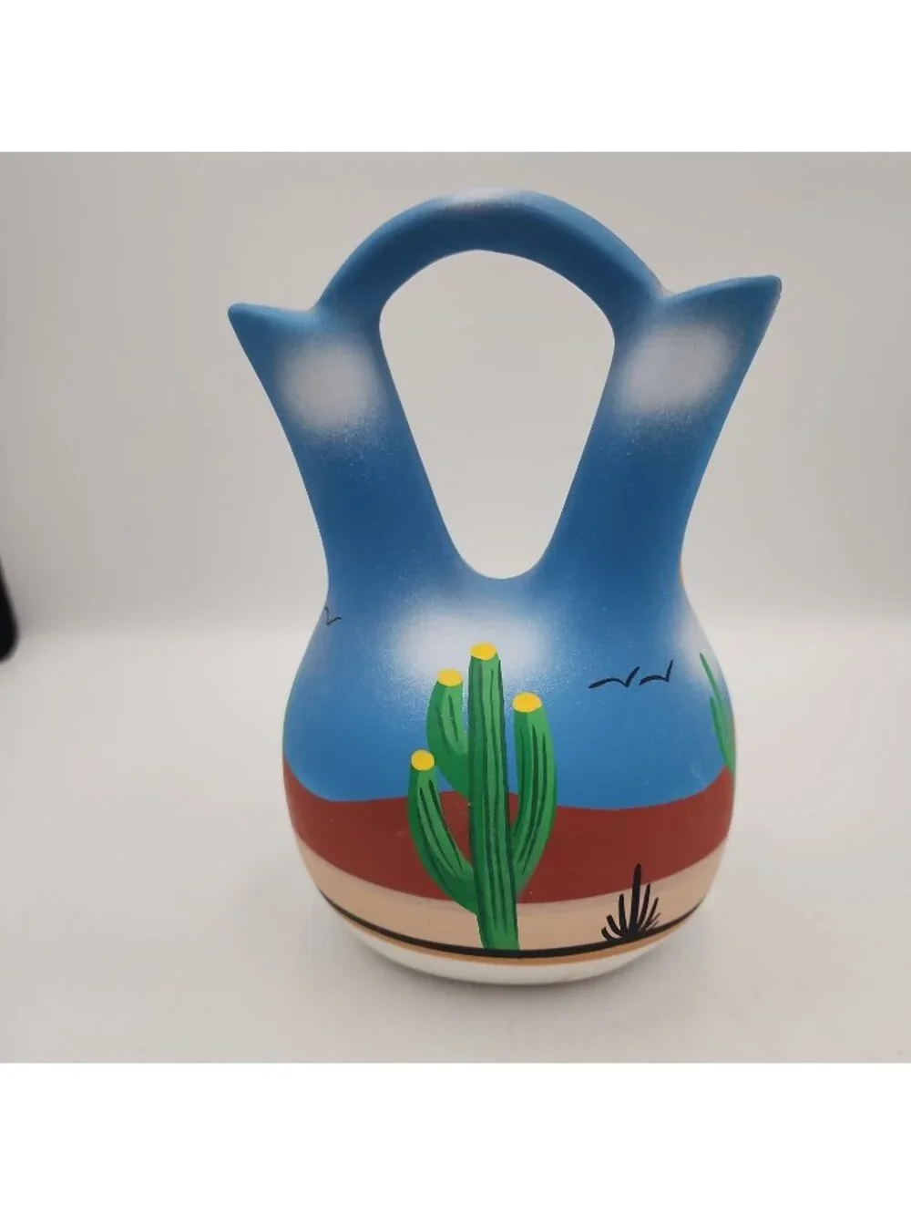 native american pottery wedding vase handpainted 7